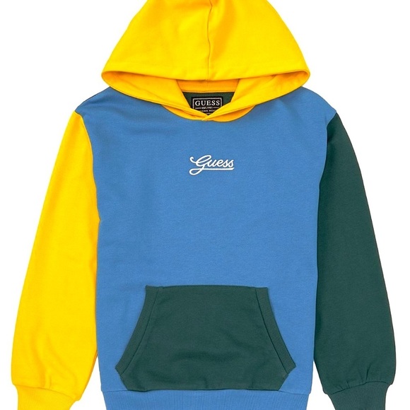 GUESS Big Boys Embroidered Logo ColorBlock Sweatshirt size 14 hoodies, pullover - Picture 1 of 6